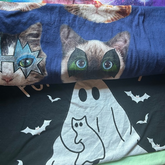 Colorful Cat Graphic T-Shirts and Sweatshirt - Picture 14 of 16